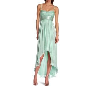 BCBGMAXAZRIA - Alicia Silk Opaline Green Charmeuse Gown - US 4